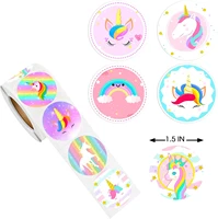 cartoon colorful unicorn sticker for kids 500pcs birthday party classroom motivational encouragement sticker teacher supplies