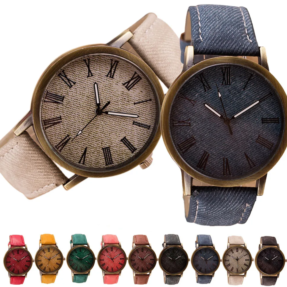 

2020 Simple Watch Business Men Retro Vogue Male WristWatch Cowboy Fashion Leather Analog Quartz Watch Man Clock