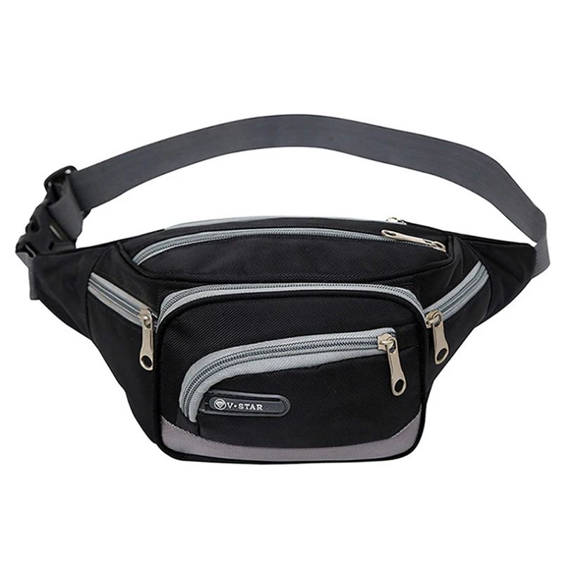 

Anti-theft Male Belt Close-Fitting Waist Bags Multi-Functional Hip Bum Reflective Strip Shoulder Bag Men Nylon Fanny Chest Pack