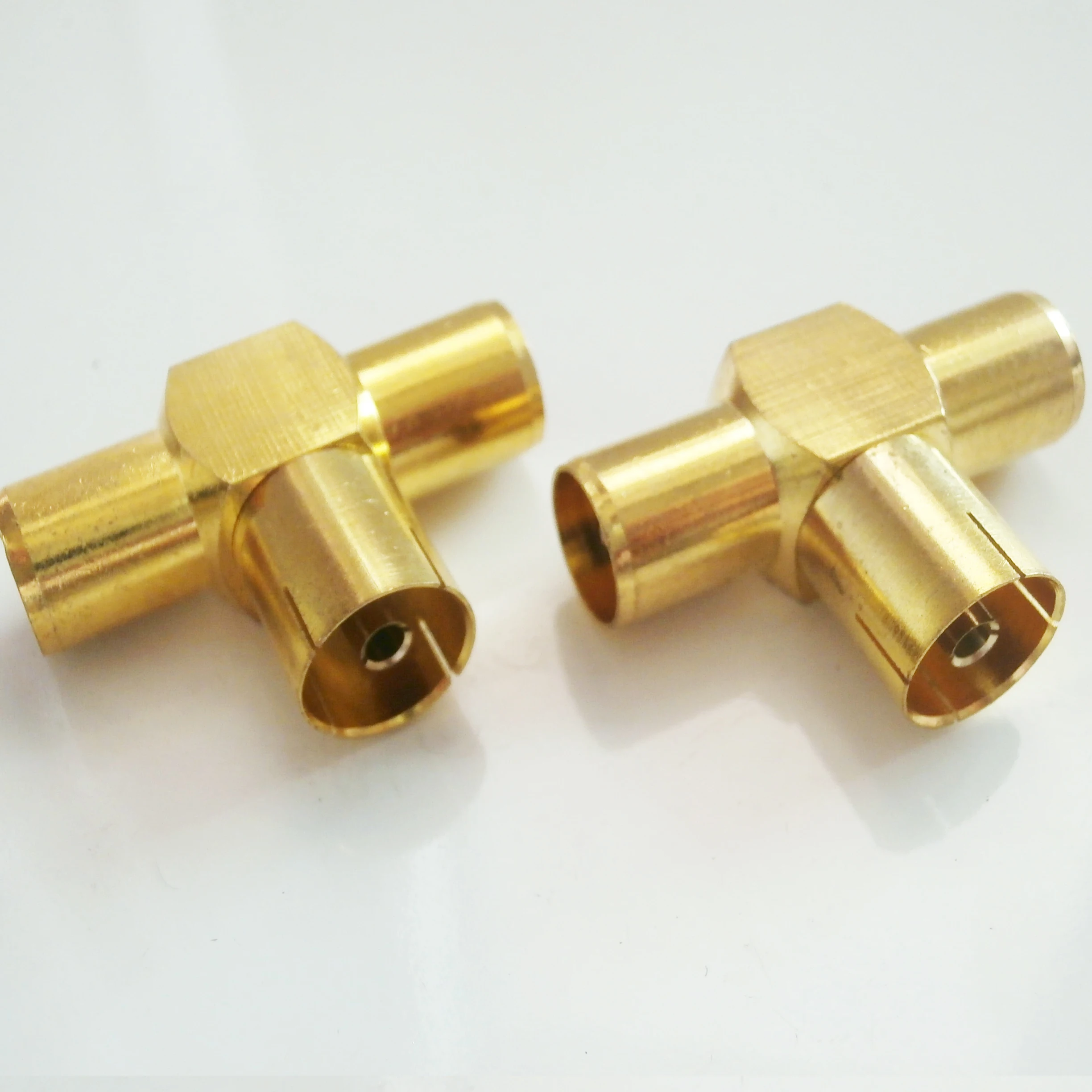 Трехходовой разветвитель IEC DVB T TV PAL разъем ТИПА Female к 2 Dual Male позолоченный