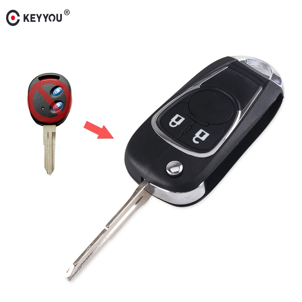Новинка запасной ключ KEYYOU для Chevrolet Spark 2 кнопки дистанционный чехол брелок