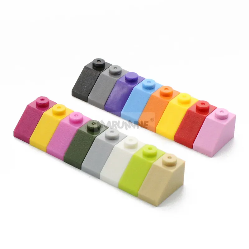 MARUMINE 200 шт./лот 2x1 наклонные Кирпичи Игрушки Классический конструктор MOC