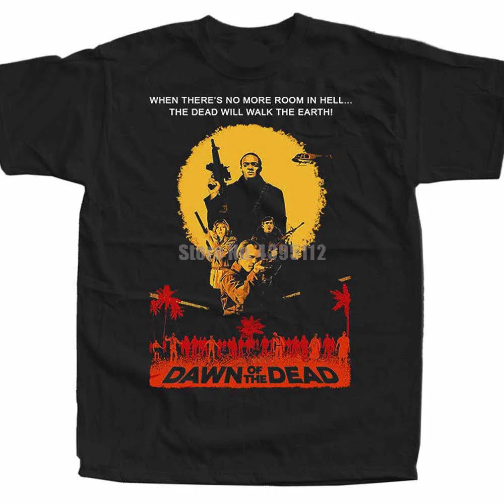 Рассвет мертвых постер из фильма женские Забавные Футболки Уличная Harajuku футболка для спортзала с короткими