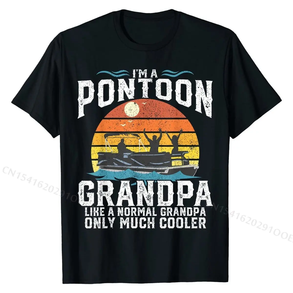 

Mens Pontoon Grandpa Captain Retro Funny Boating Fathers Day Gift T-Shirt T Shirts Design Brand New Mens T Shirt Design Cotton