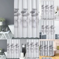 stone printing modern waterproof bathroom washable shower curtain 180180200 cm shower curtains set curtain shower curtains new
