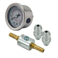 0 160 psi small oil pressure gauge an6 9mm outlet 18 npt size fuel pressure gauge and adaptor kit for fuel injection systems
