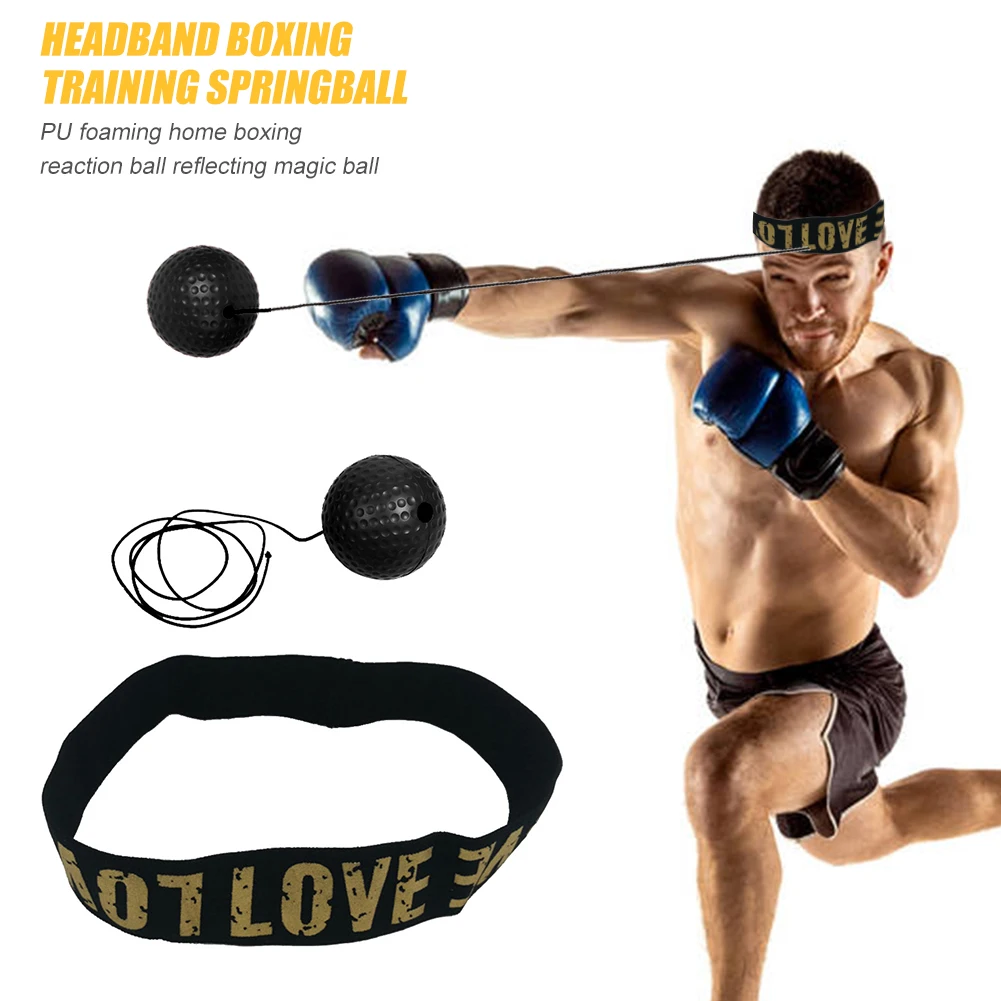 

Force Hand Eye Training Set Exercise Boxing Reflex Speed Training PU Punch Ball Head Band for Sanda Muay Thai Boxer