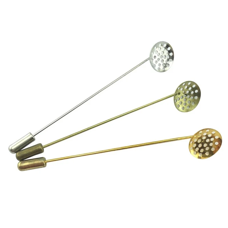 

5pcs Platinum Brooch Pin Base Sharp Tip with Stopper Brooch Pins Jewelry Findings Accessories Length: 80mm,diameter: 14mm