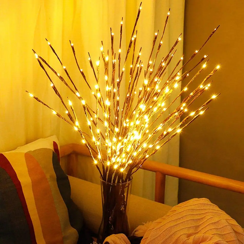 

20 LED Willow Branch Lamp 73cm Simulation Orchid Branch Lights Tall Vase Filler Willow Twig Lighted Branch for Home Decoration