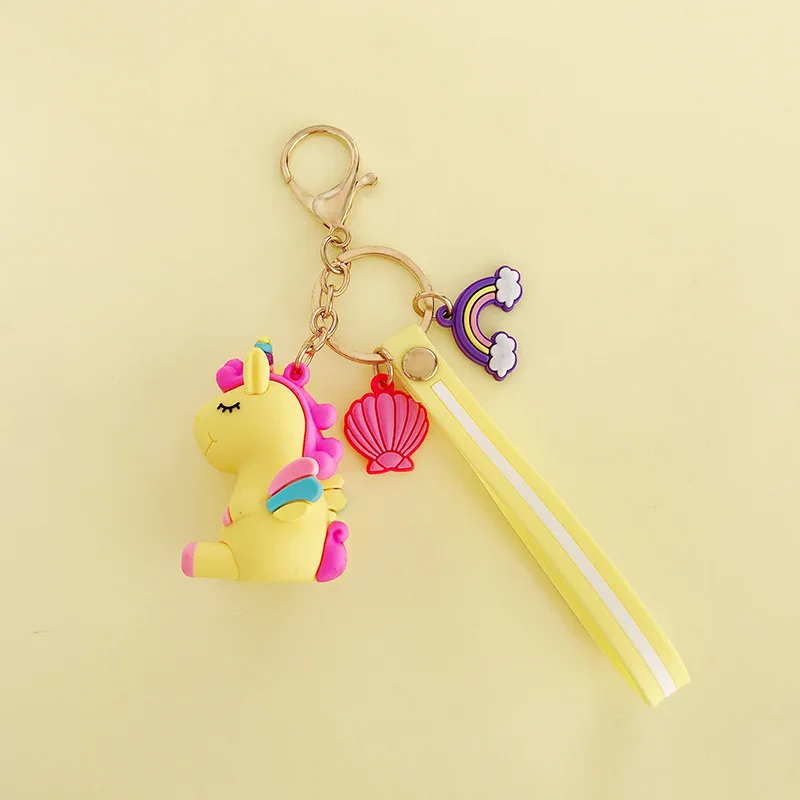 

Cartoon Colorful Unicorn Keychain Cute Key Ring Car Key Ring Pendant Key Ring Men and Women Bag Ornaments Small Gift Jewelry