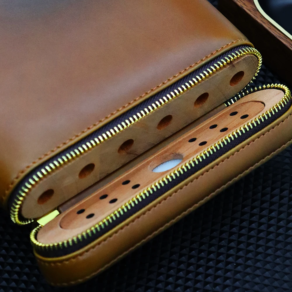 Горячая Распродажа COHIBA Портативный кожаный чехол для сигар хьюмидор 6 подставка