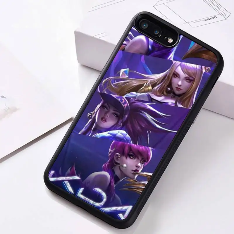 Чехол для телефона Legends KDA KaiSa Ahri Akali из резины для iPhone 12 Pro Max Mini 11 XS MAX 8 7 6 6S Plus X 5S SE 2020 XR.