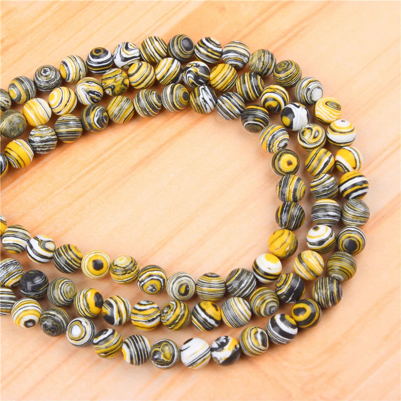 

Natural Yellow Peacock 4/6/8/10/12mm Bead Round Bead Spacer Jewelry Bead Loose Beads For Jewelry Making DIY Bracelet