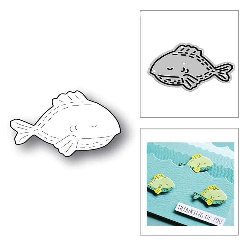 

Пресс-формы металлические для скрапбукинга «океанская рыба», 2021