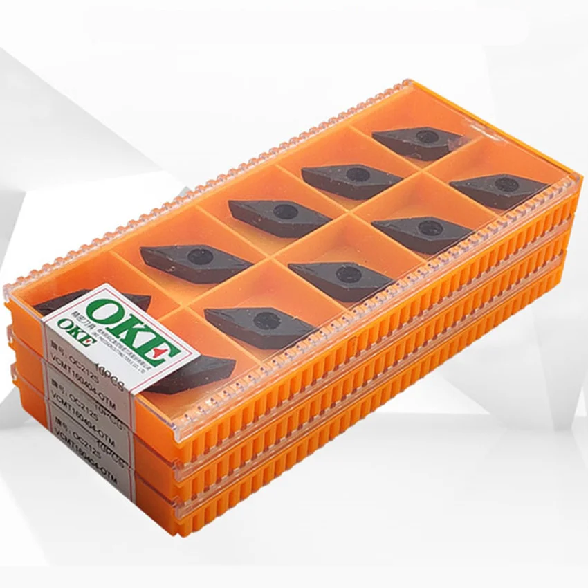 

OKE VCMT160404-OTM OP1215 OC2025 OC2115 OC2125 / VCMT160408-OTM OP1215 OC2025 OC2115 OC2125 CNC carbide inserts 10PCS/BOX