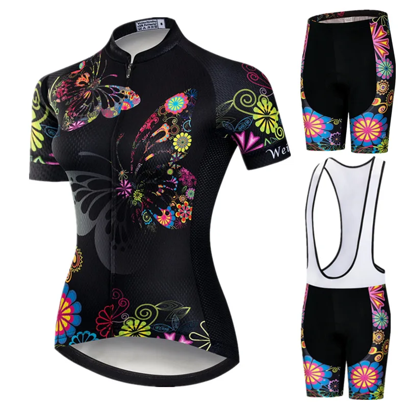 

Weimostar butterfly Cycling Clothing Suit Women Pro Cycling Jersey Set Breathable Bike Clothing Kit Anti-UV Bicycle Wear Clothes