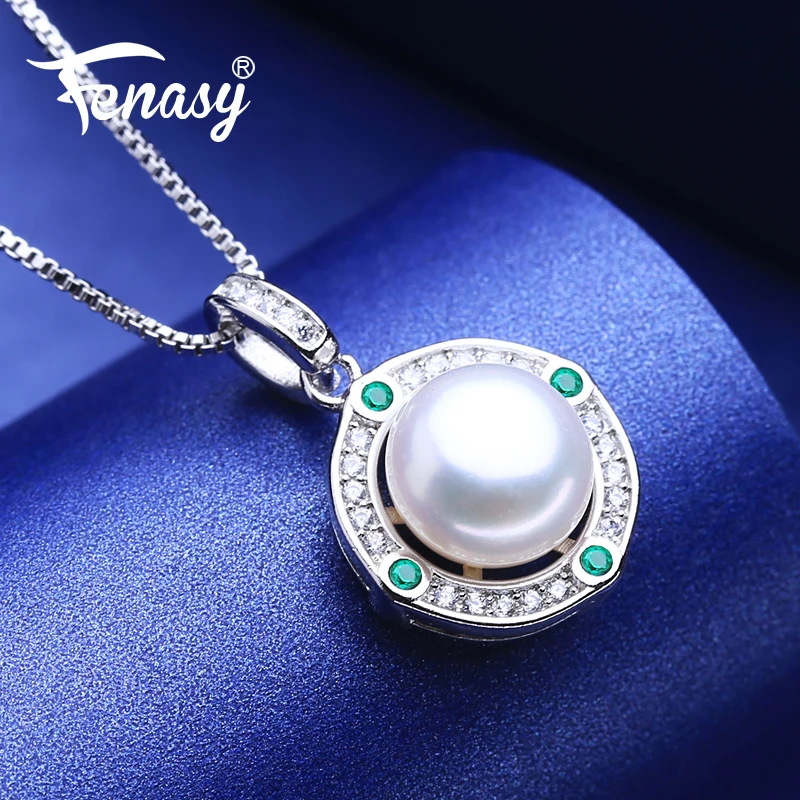 FENASY, 925 пробы, серебряная, богемная подвеска с жемчугом, ювелирное изделие в стиле бохо, на заказ, натуральный пресноводный жемчуг, ожерелье для женщин