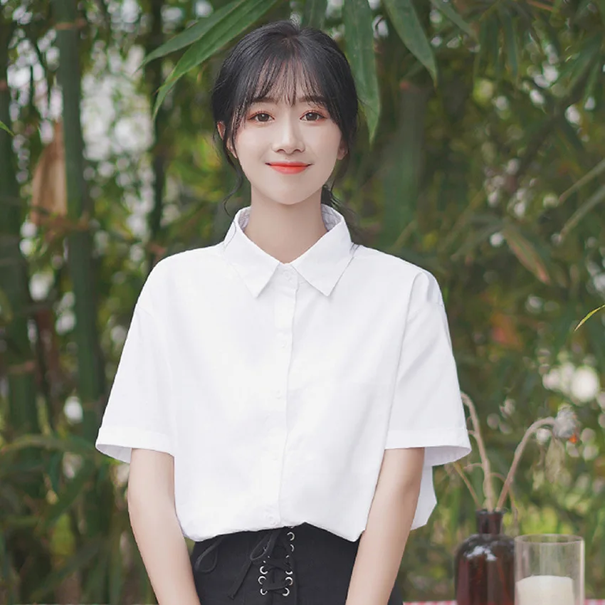 Японское аниме ваше имя Косплей рубашка с коротким рукавом школьная форма в