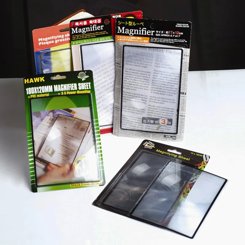 3X увеличительное стекло для чтения 180 х120 мм удобное увеличение A5 плоское