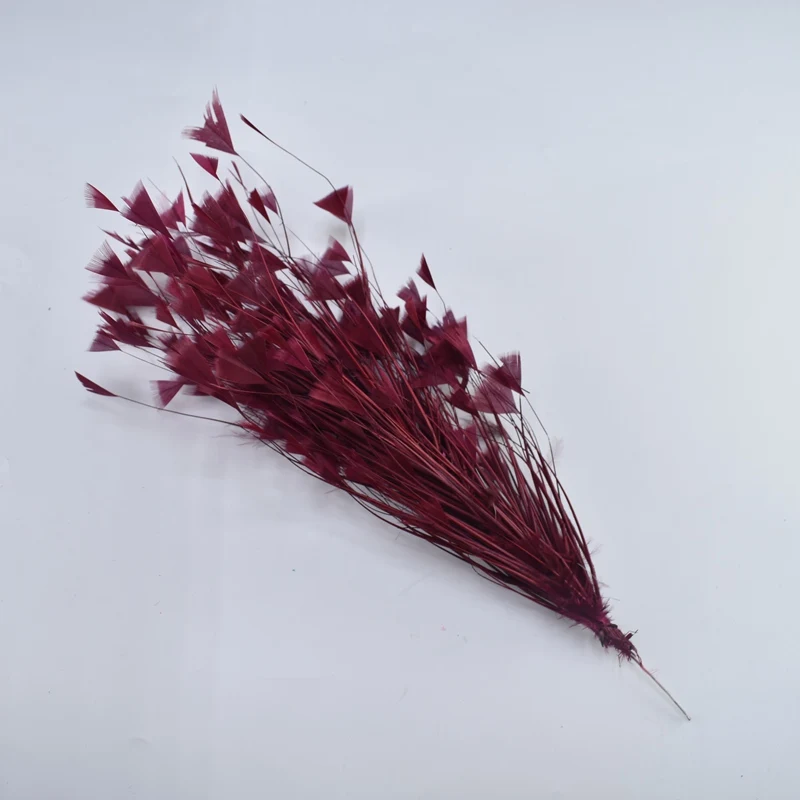 Wine Red 1 букет, красивое гусиное перо, перья, цветы, свадебные корсажи, перья фазана, для рукоделия, головной убор, сделай сам, аксессуары для украшения дома - Цвет: Wine Red