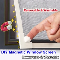 summer anti mosquito glass fiber screen window magnetic suction self installing household cut magnetic sand window screen net