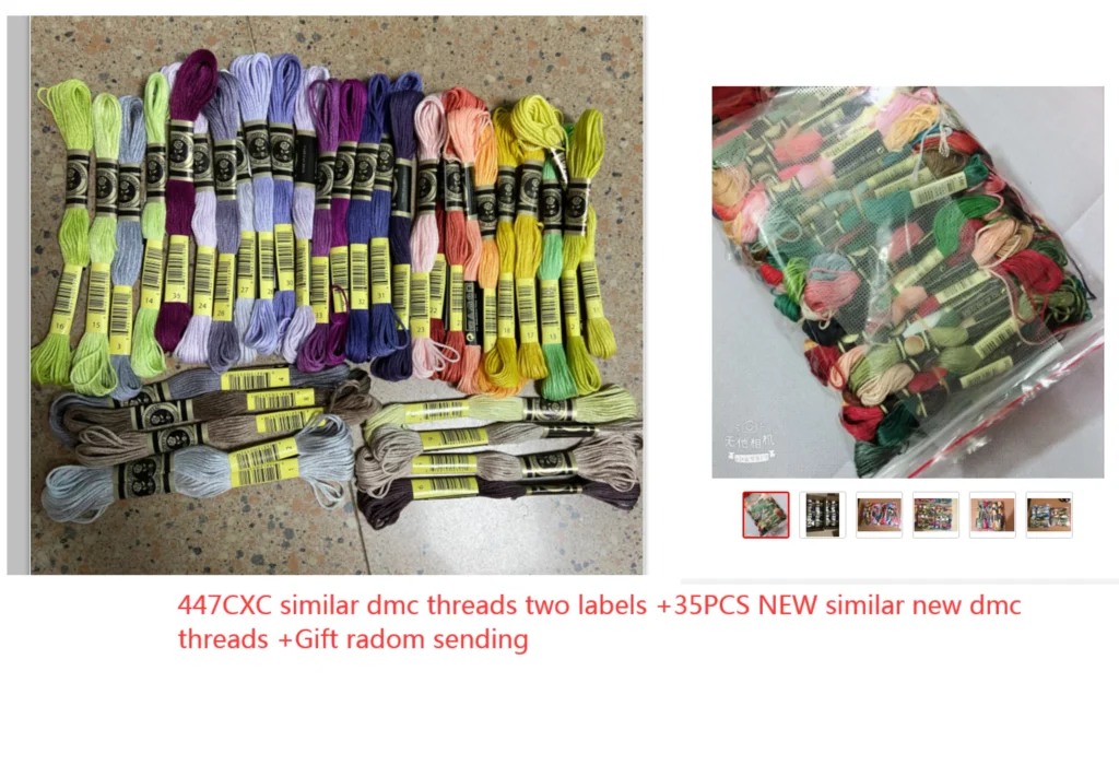 

Embroidery Thread 447+35NEW - color D*mc Colors Embroidery Floss Cross Stitch Kit Premium Rainbow Embroidery DIY Threads