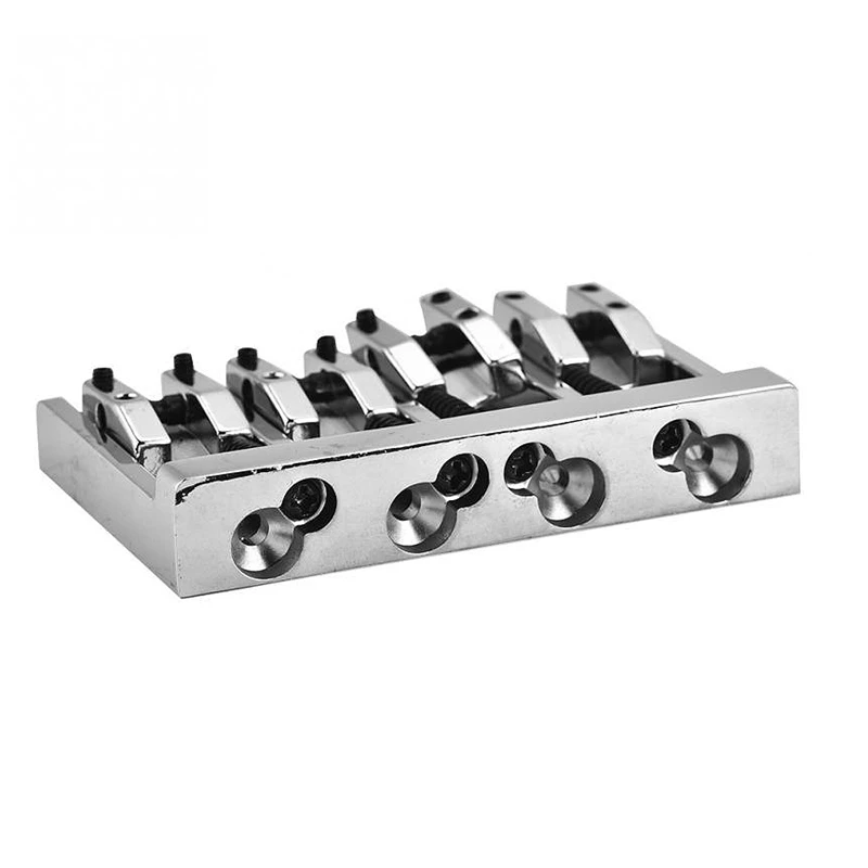 100 marke neue durable musical zubehör 84mm metall elektrische bass brücke feste für 4 string bass gitarre teile zubehör free glob
