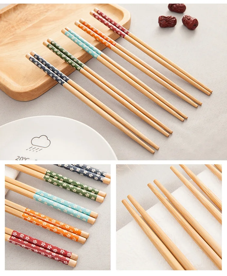 Маленькие цветочные палочки для еды деревянные лапша глубокая жареная кастрюля