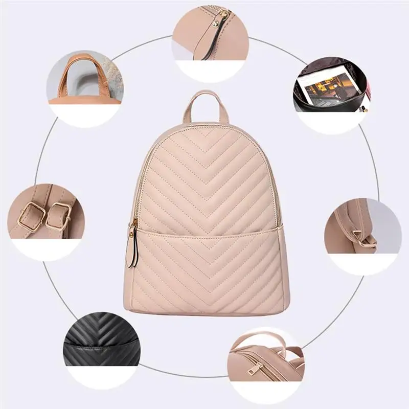 Новый Модный женский рюкзак высококачественный Молодежный кожаный для