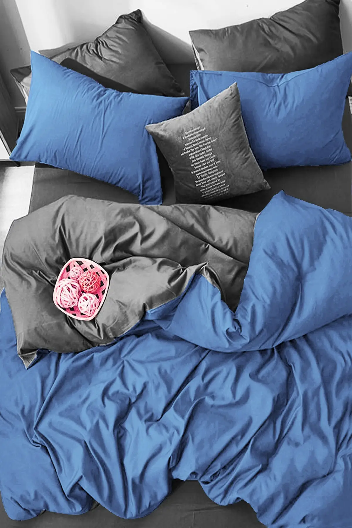 Пододеяльник из натурального хлопка простыня с 2 подушками комплект 4 предметов