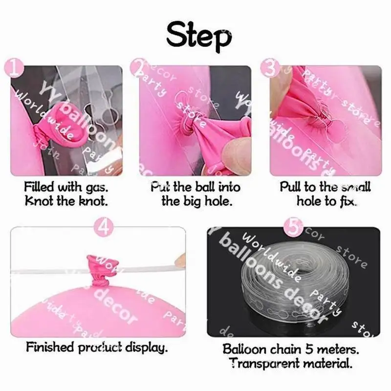 

Balloons Garland Arch Kit Globos 124pcs Latex Skin Macaron Baby Pink Birthday Wedding Valentine's Day Anniversary Party Decor