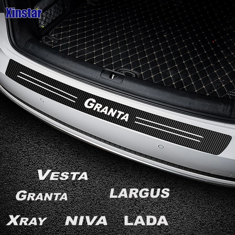 Carbon fiber Skyactiv Car bumper sticker For LADA GRANTA LARGUS NIVA VESTA Xray Accessories