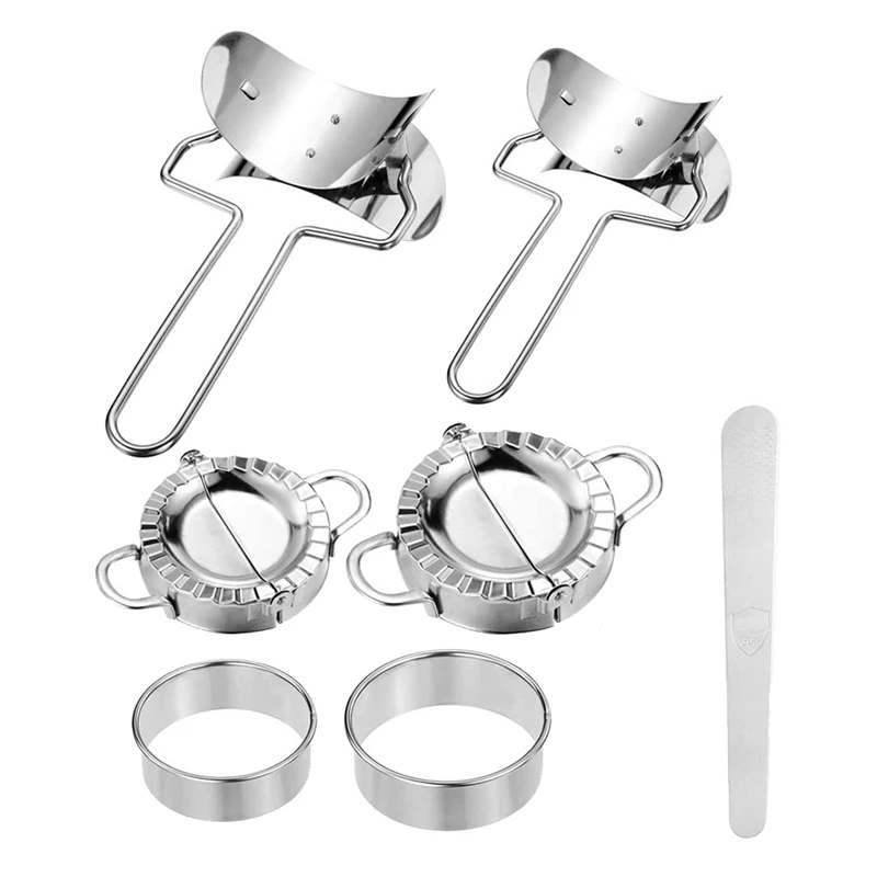 

7 Pcs Dumplings Maker Set,Easy Dumpling Maker and Cuter, Dumpling Mould for Dumpling Pie Pastry Tool Kitchen Accessory