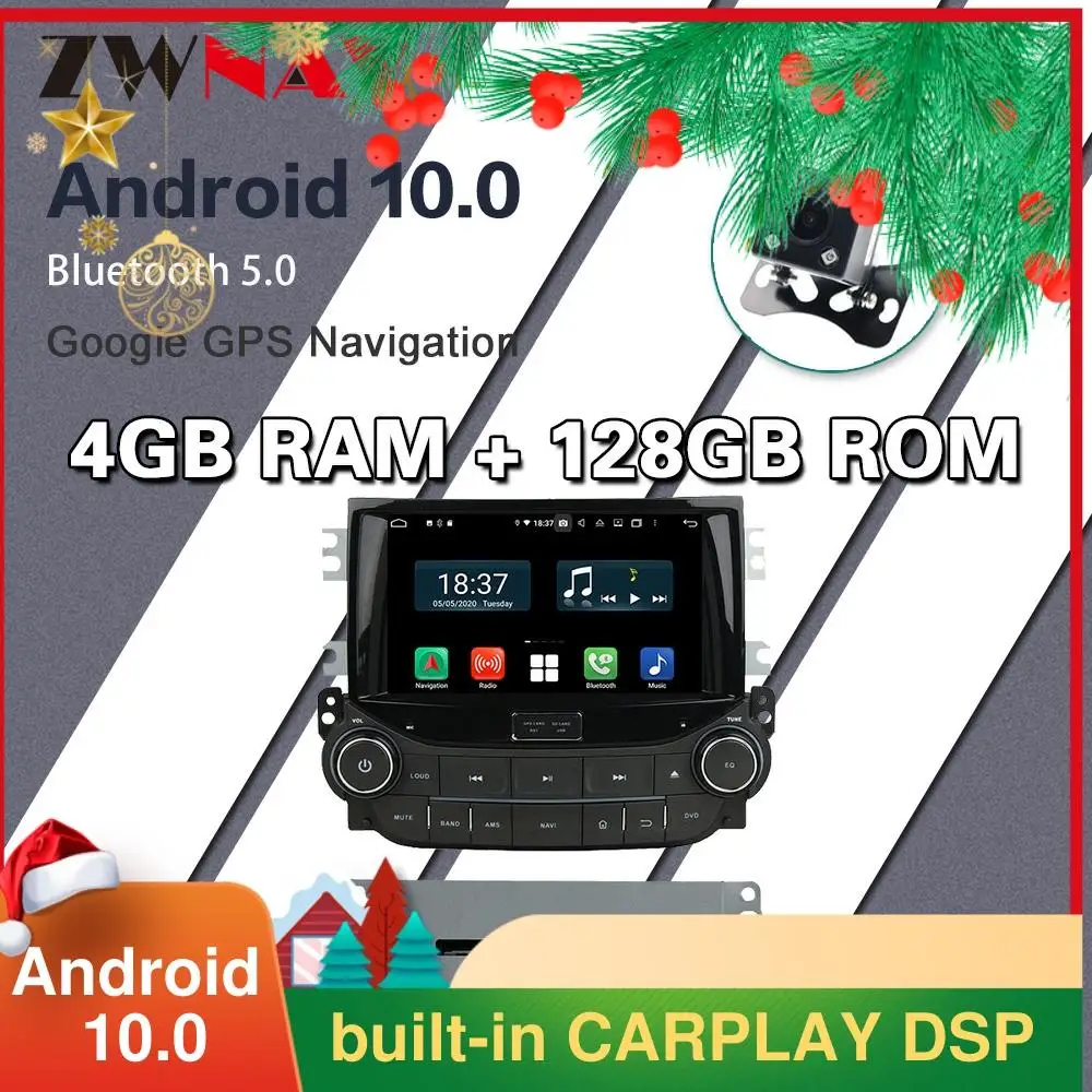 

128GB Carplay Android 10.0 screen Car DVD Player for Chevrolet Malibu 2015 car GPS Navi car Auto Radio Audio Stereo Head unit