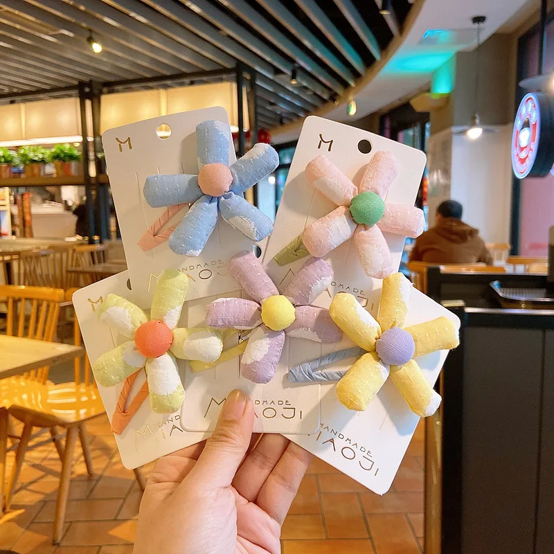 

Красочные зажимы для волос для нарисованной длинноволосой девочкой, аксессуары и клипсы для волос Шпильки маленькими цветочками; С узором ...