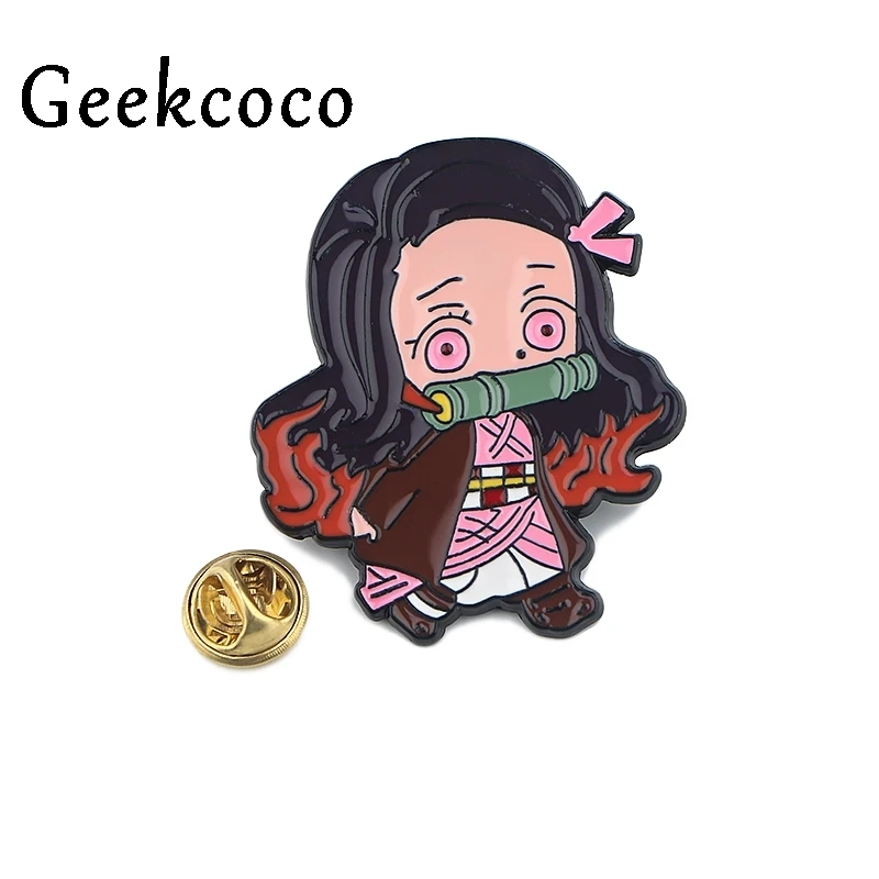 Фото Geekcoco модная эмалированная булавка мультфильм Милая брошь коллекция Металлический Нагрудный Знак Броши для женщин и мужчин ювелирные изделия подарок J0865 №4