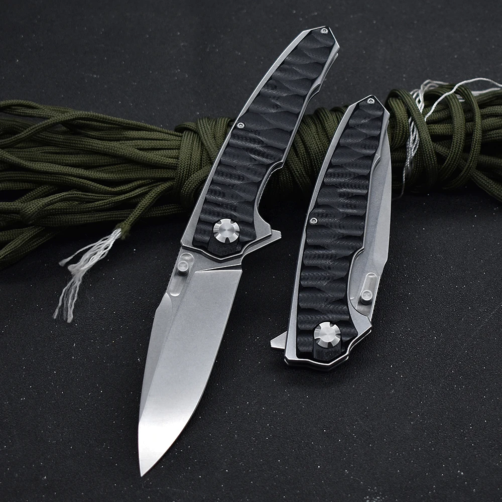 Складной нож с шариковым подшипником M390 лезвие из потертого камня G10 для кемпинга