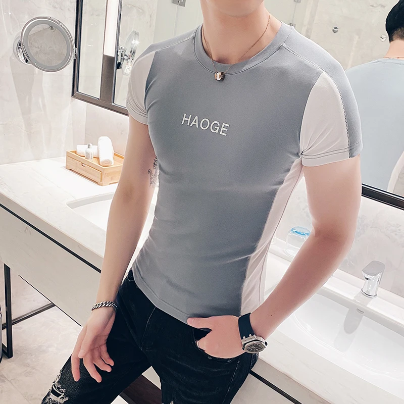 Мужская футболка с коротким рукавом и круглым вырезом принтом | одежда