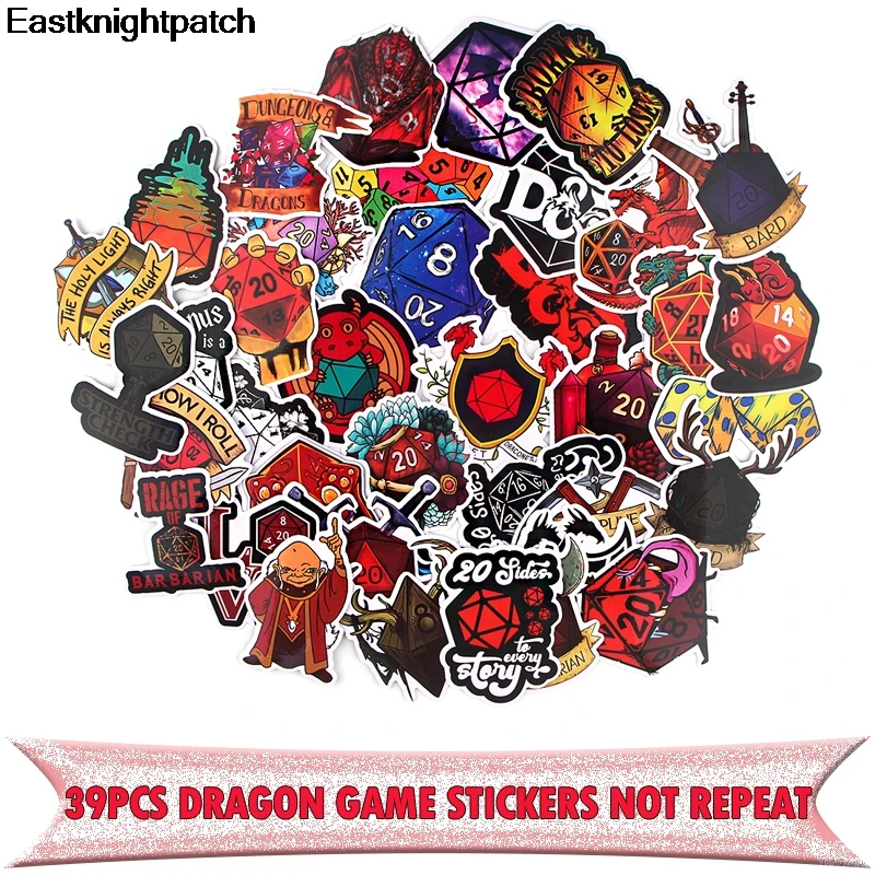 

E1907 39 шт Дракон игра смешные дети DIY Скрапбукинг альбом багаж ноутбук мотоцикл записная книжка наклейка водонепроницаемые наклейки