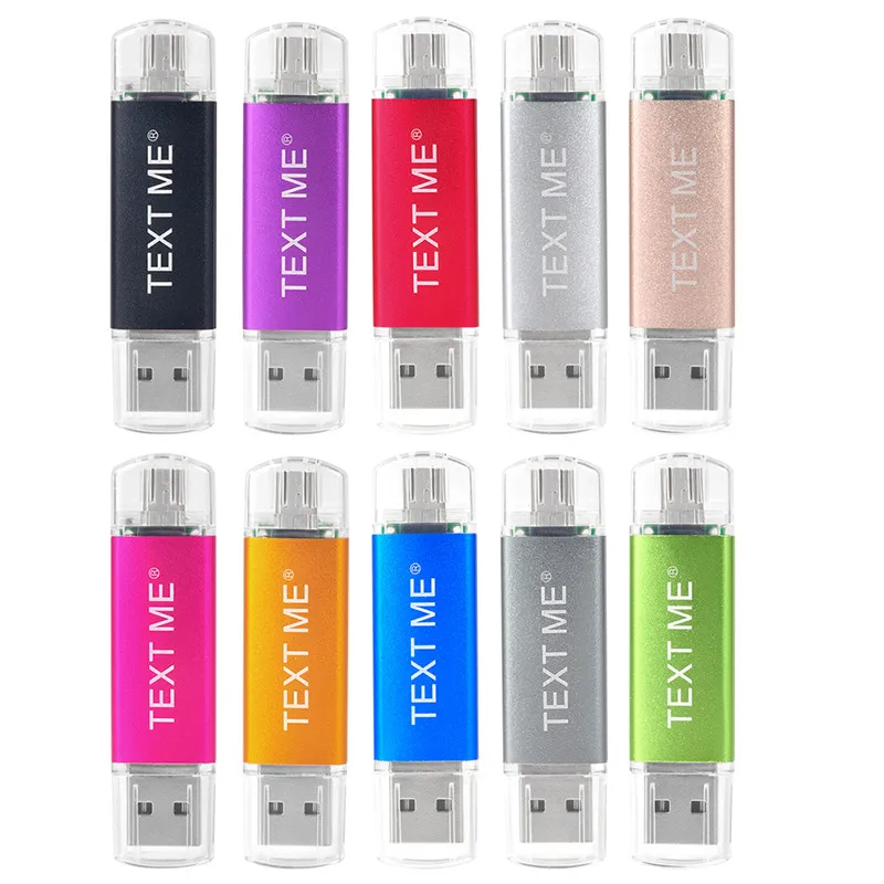 Usb флеш накопители TEXT ME OTG накопитель флешка 4 ГБ 8 16 32 64 usbstick|USB флэш-накопители| |