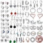 Женские асимметричные серьги из серебра 2021 пробы, серьги геометрической формы в форме сердца, подарочное Ювелирное Украшение, 925