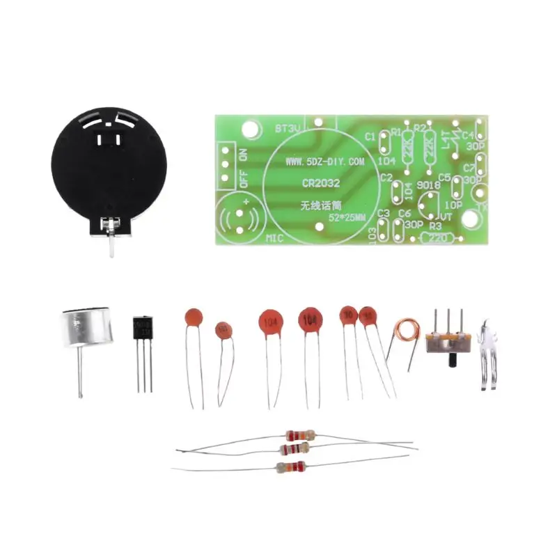 

2021 New Simple DIY FM Wireless Microphone Parts Electronic Training Kit Hot