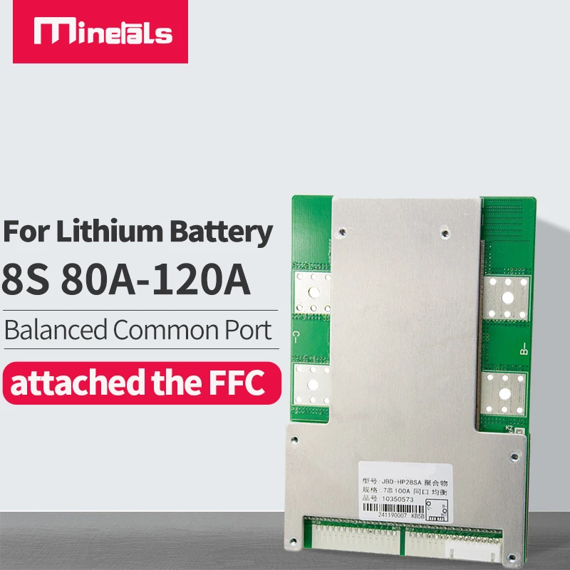 8s 24V BMS PCM 80A 100A 120A функция защиты от короткого замыкания с общим портом литиевая