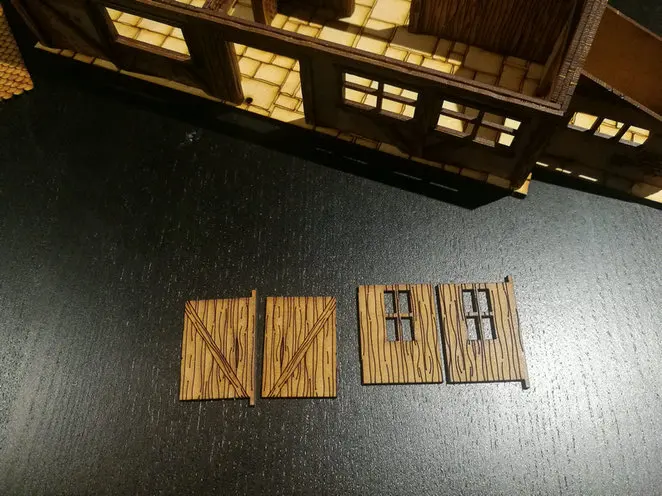 Японский городской дом для gloomhaaven War столешница игры Boltaction деревянная модель молоток PP Infinity TRPG настольная RPG деревянная панель