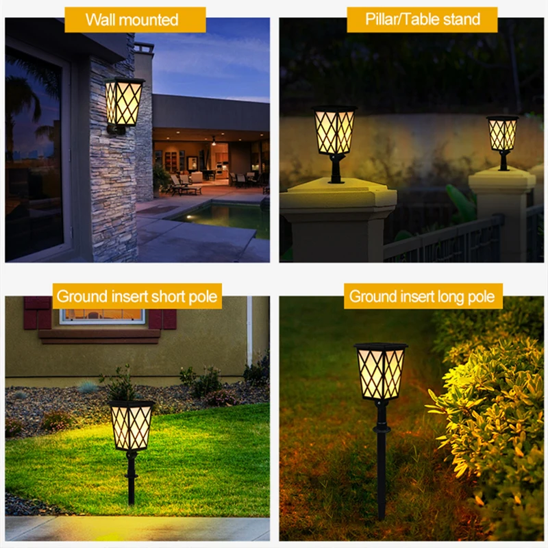 

Solar Garden LED Light RGB Colorful Landscape Lighting Outdoor Waterproof With Spiked Stand Lawn Decorative Colorful Lights