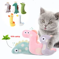 2021 hot cat catnip tooth toy funny dinosaur cats plush toy pet self hey toy pet supplies relieve boredom animal modeling puppet