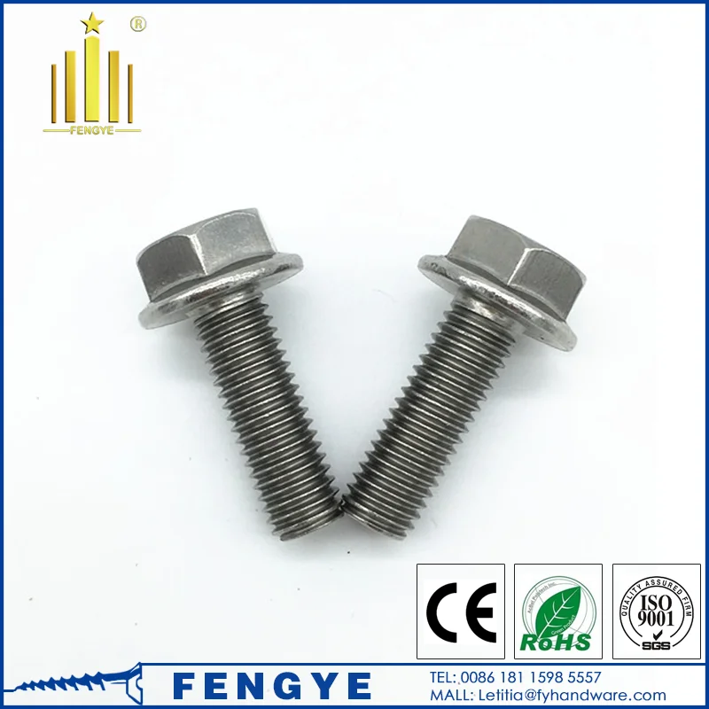 

M24 stainless steel hex flange bolt for sale