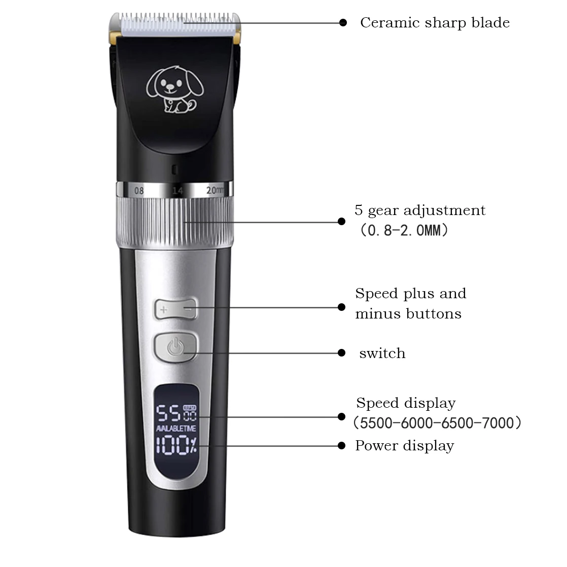 Машинка для стрижки домашних животных профессиональный набор ухода за шерстью |