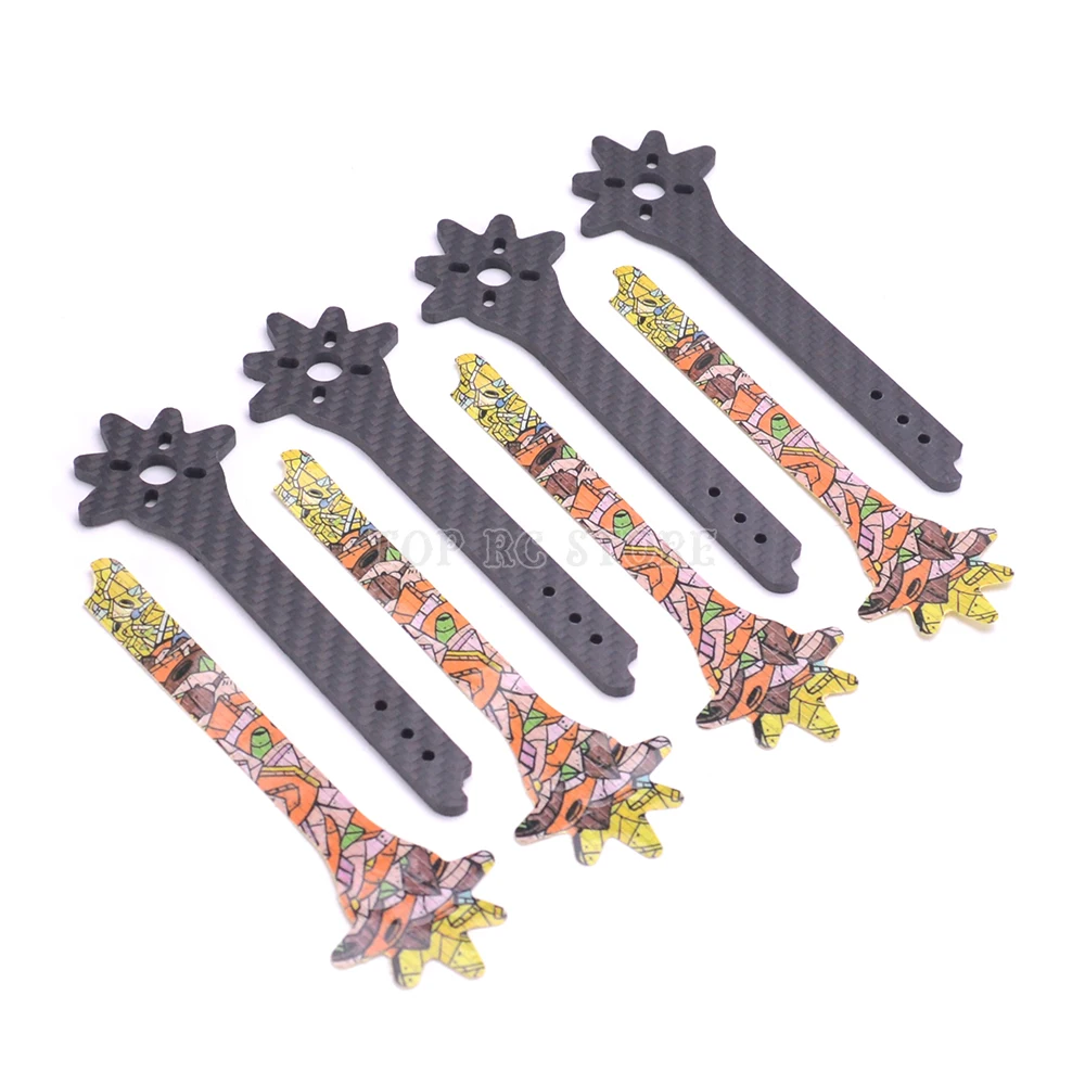 Полностью 3k Углеродное волокно 4 мм подлокотники оценочные части для FPV freestyle Nova 235