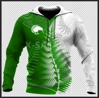 new zealand silver fern kiwi 3d print xs 7xl hoodie man women harajuku outwear zipper pullover sweatshirt casual unisex